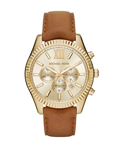 michael kors leather strap watch men|ladies michael kors watches sale.